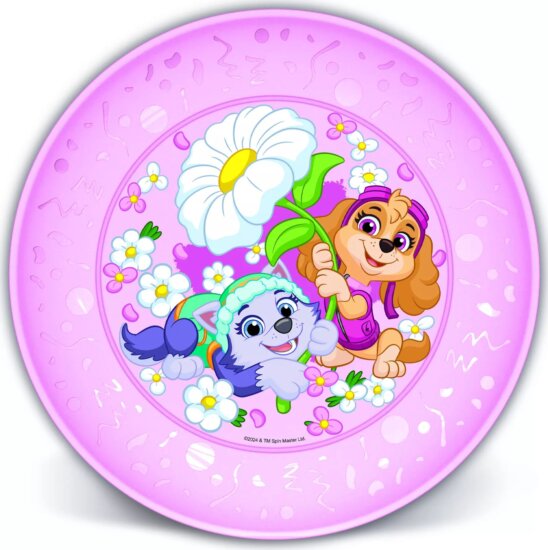 Mancs őrjárat Skye és Everest Műanyag Gyerek Lapostányér 20 cm - Rózsaszín