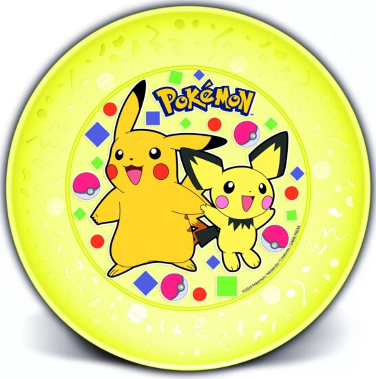 Pokemon Pikachu Műanyag lapostányér 20 cm - Sárga