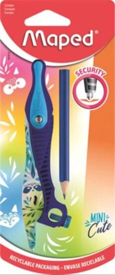 Maped Mini Cute Körző ceruzával és adapterrel Ø 23 cm - Kék