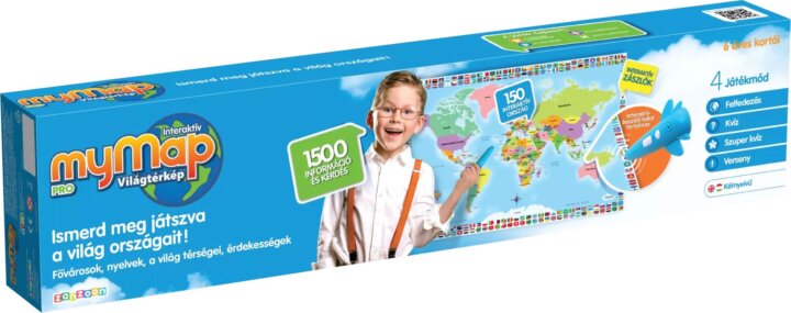 MyMap Interaktív világtérkép családi kvíz társasjáték