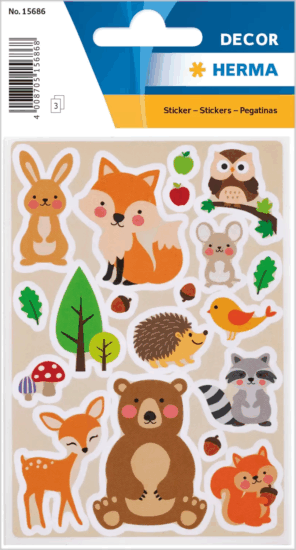 Herma 15686 Erdei állat mintás matrica csomag Herma 15686 Erdei állat mintás matrica csomag