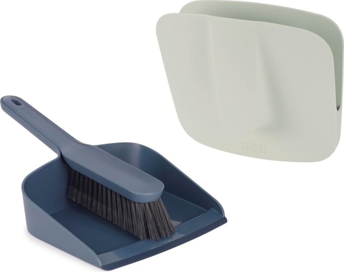 Joseph Joseph CleanStore Falra Szerelhető Műanyag Kefe lapáttal - Kék