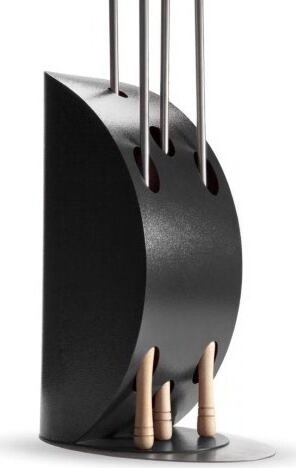 Alfa Forni Vela Pizza Rozdamentes acél Pizzalapát tartó - Fekete / Ezüst