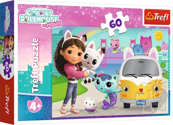 Trefl 17415 - Gabi babaháza Gabi és cicái 60 darabos puzzle