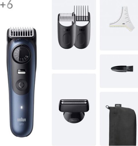 Braun BT 7520 Vezeték nélküli Akkus Nedves-Száraz Szakállnyíró - Fekete / Kék