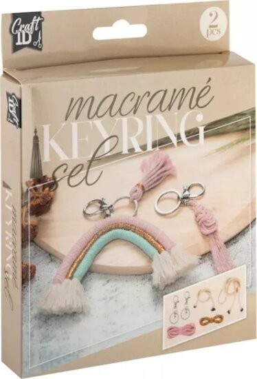 CraftID CraftArt 2 darabos Makramé kulcstartó készítő kreatív készlet