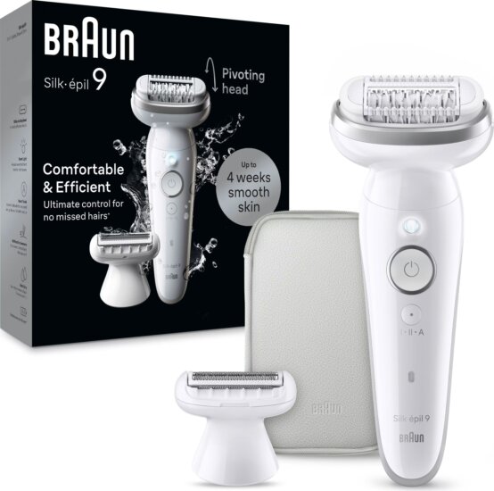 Braun Silk-epil 9 9-041 MicroGrip Epilátor - Fehér/Ezüst