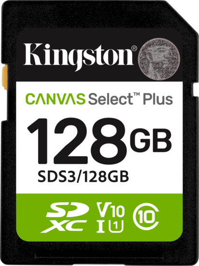 Kingston Canvas Select Plus 128Gb SDXC UHS-I U3 Memóriakártya