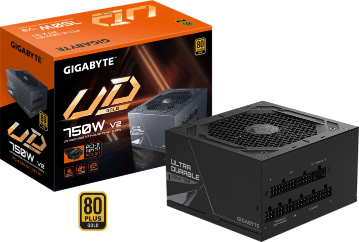 Gigabyte 750W GP-UD750GM PG5 V2 80+ Gold Moduláris Tápegység
