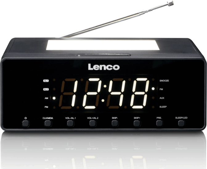 Lenco CR-540BK Asztali Rádiós ébresztőóra Digitális kijelzővel - Fekete