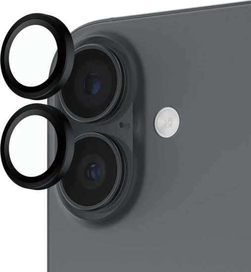 PanzerGlass Hoops Apple iPhone 16 / 16 Plus / 17 kameravédő üveg - Fekete