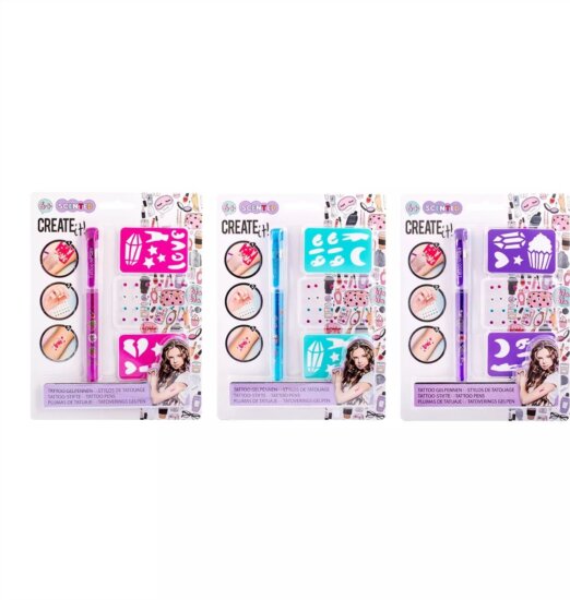 Canenco Create It! Tetováló zselés toll készlet sablonnal - Többféle