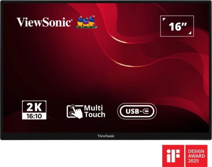 ViewSonic 15,6" VA1650 16:9 FHD IPS Hordozható Monitor - Fekete