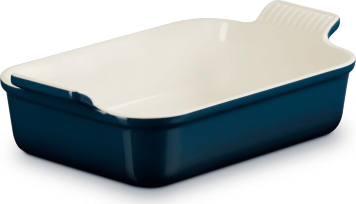 Le Creuset Heritage Kerámia téglalap alakú sütőedény 26 cm - Fekete