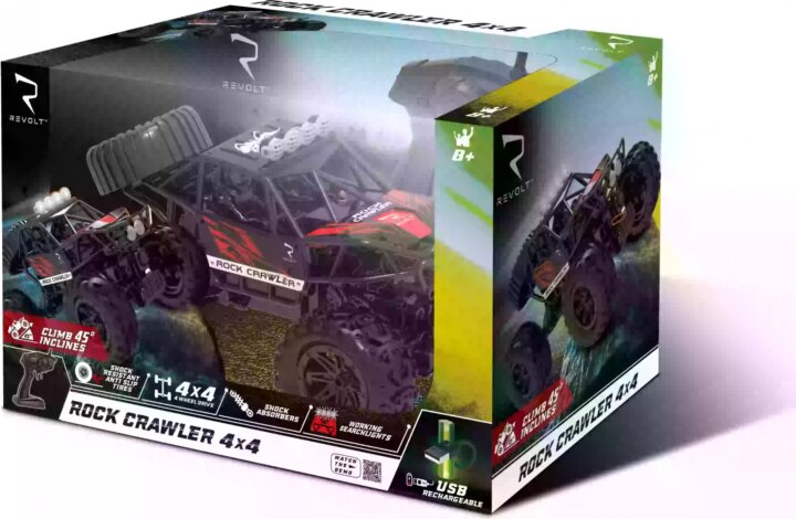 Syma Sziklamászó 4x4 távirányítós autó - Fekete/Piros