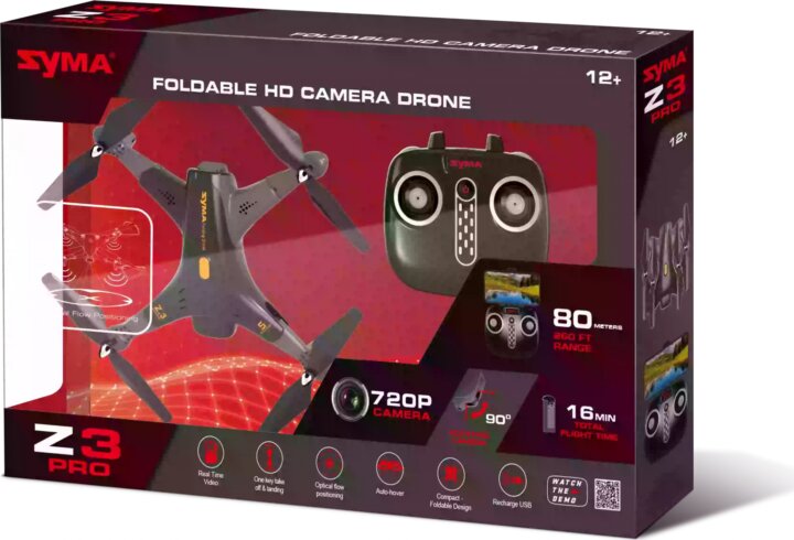 Syma Z3PRO 4 propelleres összecsukható drón HD kamerával - Fekete