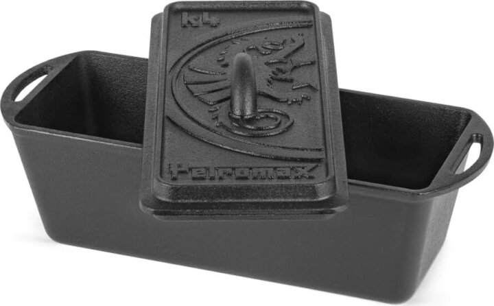 Petromax K4 Téglalap alakú Öntöttvas Sütőforma tetővel 34 x 13,5 cm - Fekete