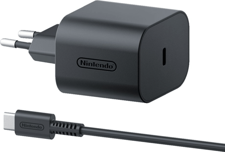 Nintendo Switch 2 Hálózati Töltő Adapter kábellel 1.5m - Fekete