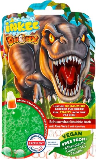 Craze Inkee Dinó mintás Coca-Cola illatú vegán habfürdő folyadék Craze Inkee Dinó mintás Coca-Cola illatú vegán habfürdő folyadék