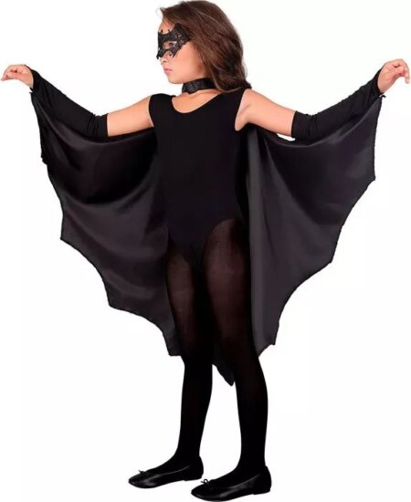 Widmann Fekete Denevérköpeny jelmez kiegészítő 140 cm