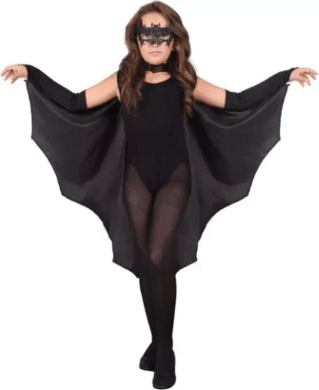 Widmann Fekete Denevérköpeny jelmez kiegészítő 128 cm