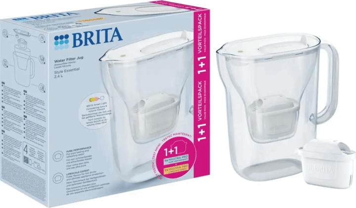 Brita 140786 Essential Vízszűrő kancsó 2,4L fehér + 1db filter