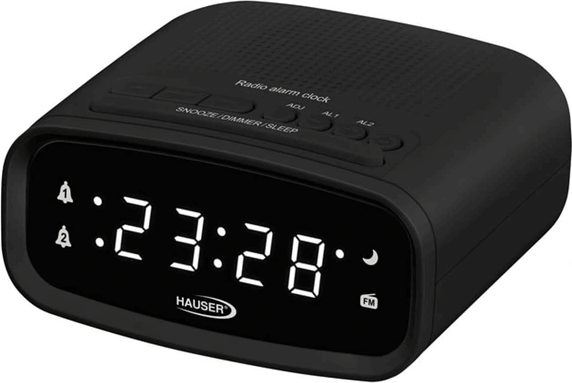 Hauser CL-8025B Asztali Rádiós Ébresztőóra Digitális Kijelzővel - Fekete