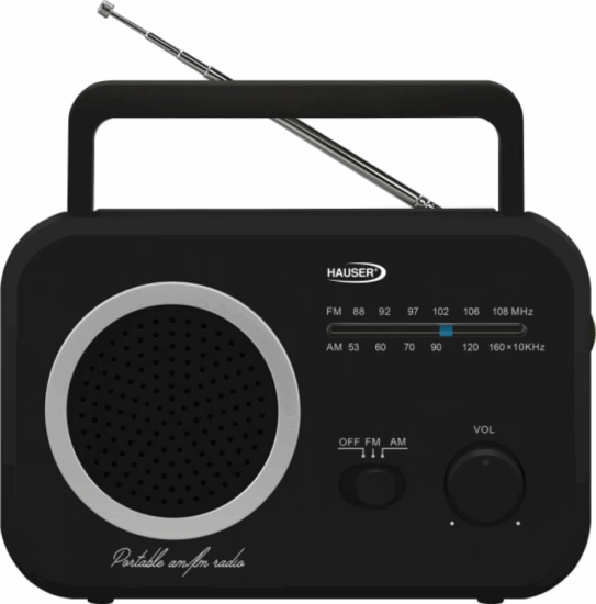 Hauser TR-9205 Hordozható FM Táskarádió - Fekete