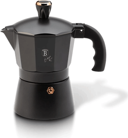 Berlinger Haus BH/8561N 6 személyes Kotyogós kávéfőző - Fekete / Rózsaszín