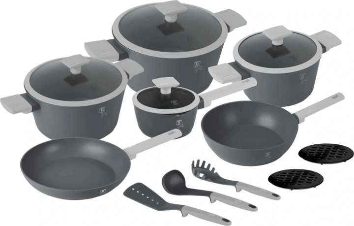 Berlinger Haus BH/8245 Kovácsolt Alumínium Edénykészlet - Matt szürke (15 részes) Berlinger Haus BH/8245 Kovácsolt Alumínium Edénykészlet - Matt szürke (15 részes)