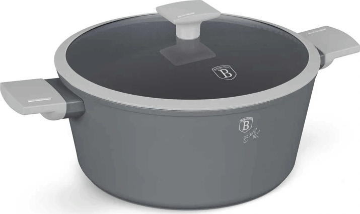 Berlinger Haus BH/8287 Kovácsolt Alumínium Lábas Fedővel Ø 28cm 6,1L - Matt szürke