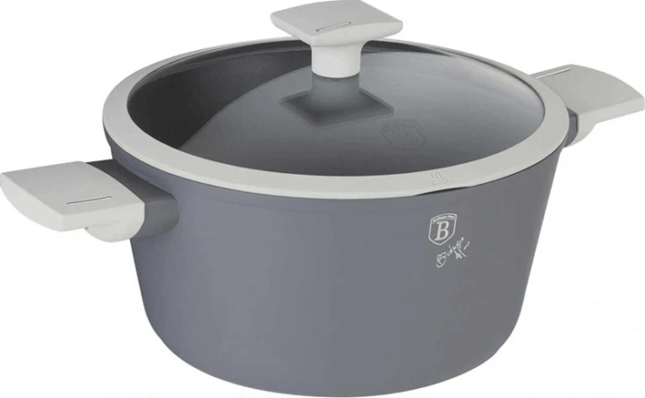 Berlinger Haus BH/8260 Kovácsolt Alumínium Lábas Fedővel Ø 24cm 4,1L - Matt szürke