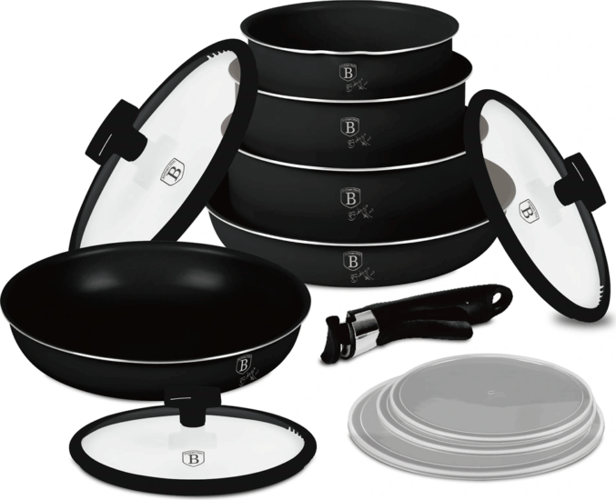 Berlinger Haus BH/8249 12 részes serpenyő szett - Matt fekete Berlinger Haus BH/8249 12 részes serpenyő szett - Matt fekete