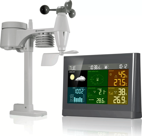 Bresser 7002550QT5000 5 az 1-ben Meteorológiai Időjárás állomás - Szürke