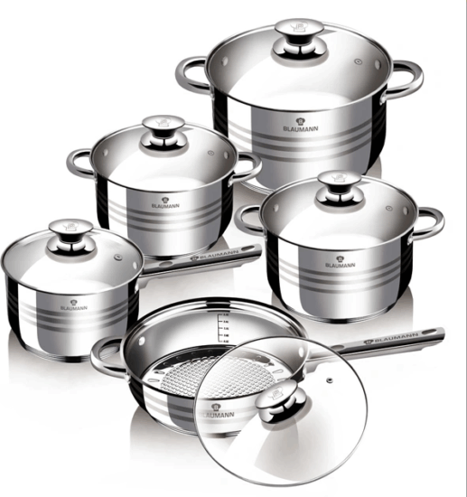 Blaumann BL-1637N Rozsdamentes Acél Edénykészlet - Inox (10 Részes) Blaumann BL-1637N Rozsdamentes Acél Edénykészlet - Inox (10 Részes)