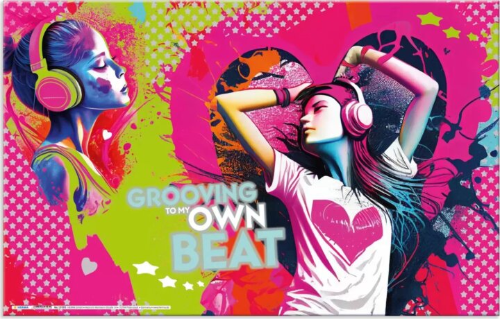 Herma 19595 Pop Music asztali gyerek könyökalátét 55 x 35 cm - Mintás