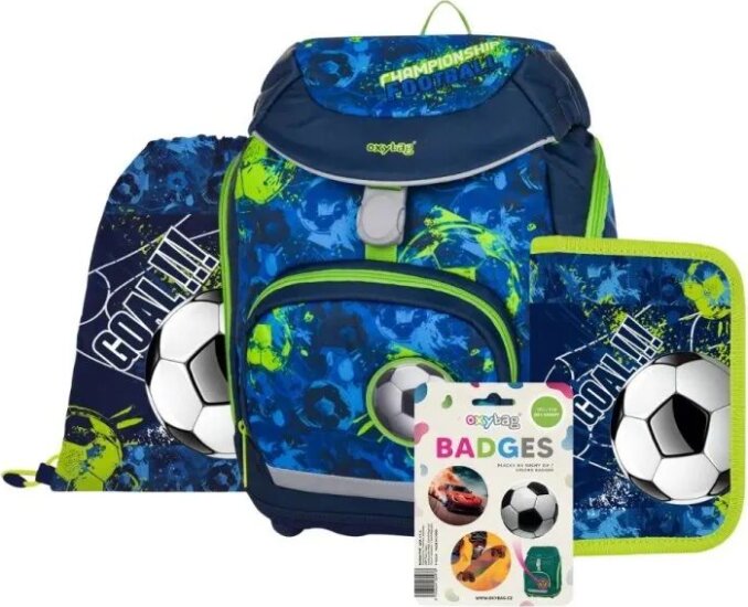 Oxybag Oxy Sherpy 4 részes Foci mintás iskolatáska készlet - Mintás