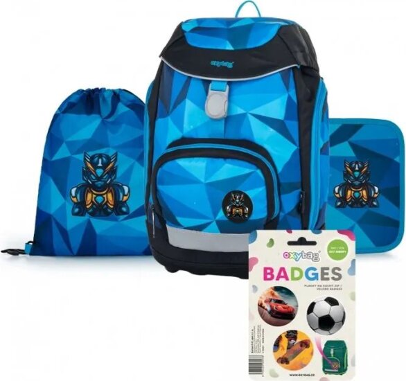 Oxybag Oxy Sherpy 4 részes Robot mintás iskolatáska készlet - Mintás