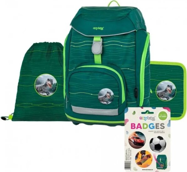 Oxybag Oxy Sherpy 4 részes Green iskolatáska készlet - Mintás