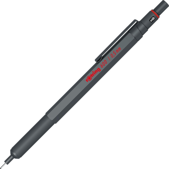 Rotring 600 0,5 mm Nyomósirón - Szürke