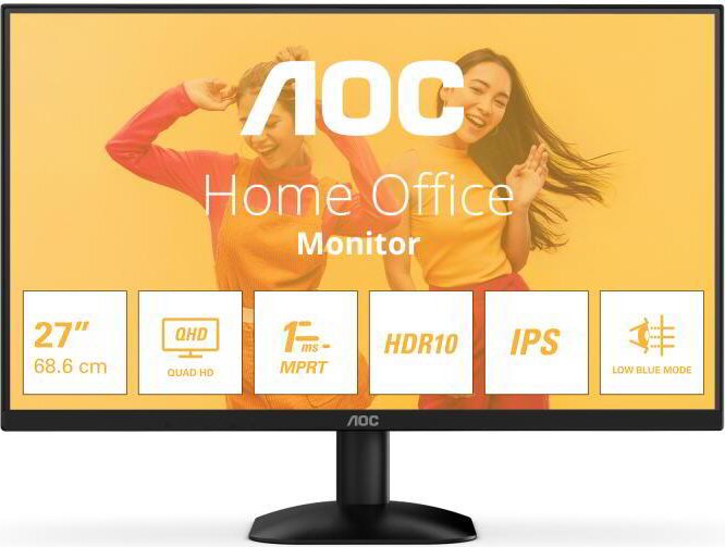 AOC 27" Q27B35E 16:9 QHD IPS Monitor - Fekete