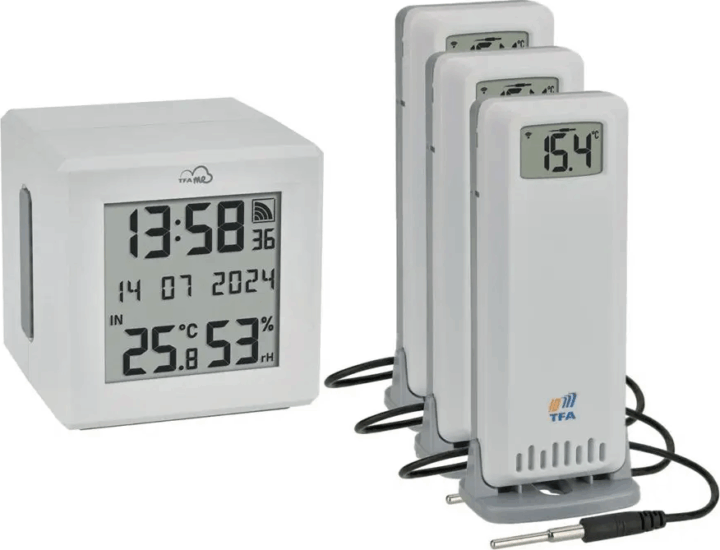 TFA TFAme ID-01 WLAN Gateway kezdőkészlet 3 hőmérséklet távadóval - Fehér TFA TFAme ID-01 WLAN Gateway kezdőkészlet 3 hőmérséklet távadóval - Fehér