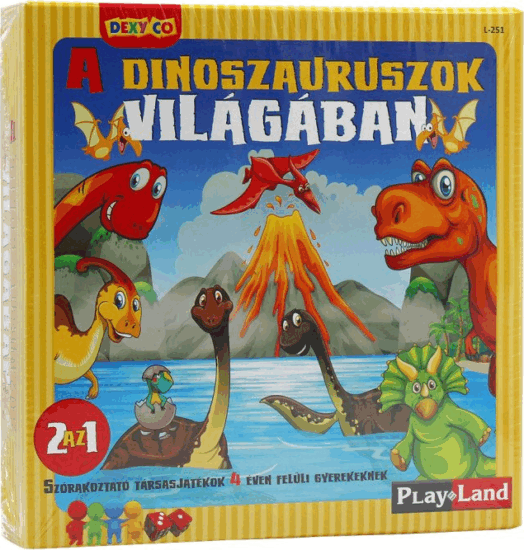 PlayLand Dexy Dinoszauruaszok világában 2az 1ben társasjáték