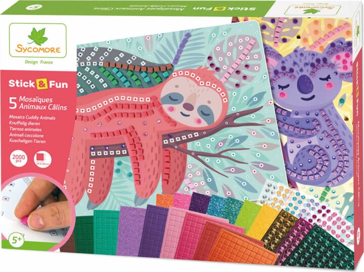 Sycomore Stick n fun mozaikkép készítő szett - Ölelnivaló állatok