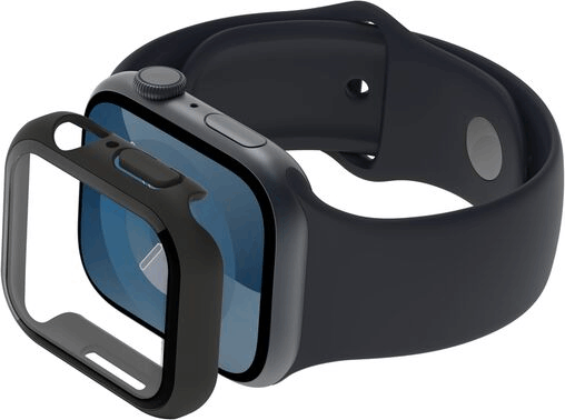 Belkin Apple Watch 4-9/SE 40/41mm Kijelzővédő üveg Fekete kerettel