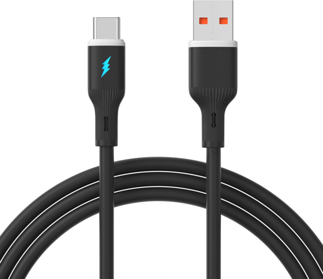 Akyga AK-USB-62 USB-A - USB-C 2.0 Adat és töltőkábel 18W 1m - Fekete