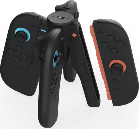 Hyperkin M07725 UltraBeam II Nintendo Switch 2 Joy-Con Projektoros Töltő-markolat - Fekete