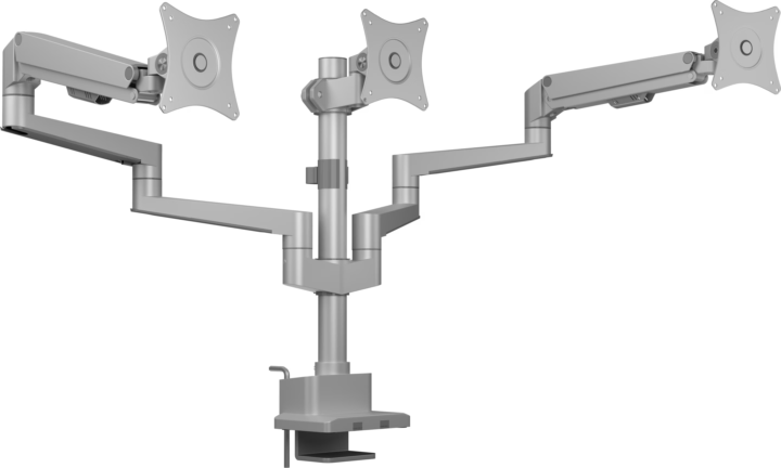 ICY BOX IB-MS525-T 17"-32" Monitor asztali tartó kar - Ezüst (3 kijelző)