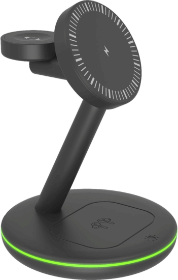 ICY BOX IB-SH102-CH 3in1 Mágneses Töltő Dokkoló 15,5W - Fekete ICY BOX IB-SH102-CH 3in1 Mágneses Töltő Dokkoló 15,5W - Fekete