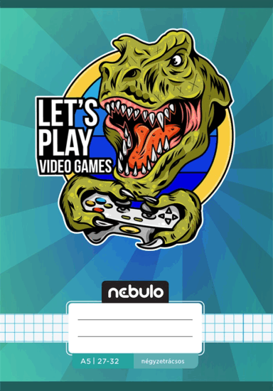 Nebulo Vagány minták II A5 32 lapos Négyzetrácsos füzet - Mintás